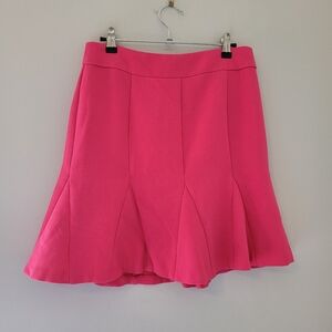 Banana Republic Bright Pink Fluted Skirt